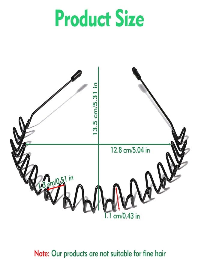 QBSID 2 Pcs Metal Headband, Spring Wavy Metal Hair Band, Metals Hair Band for Men Women, Fashion Non Slip Wire Headband Sports Headwear Simple Hair Hoop Hair Accessories - Image 3